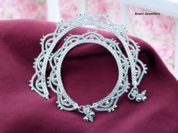 Avani Jewellers Silver Fancy Paayal - 53.8, 10.5 Inch