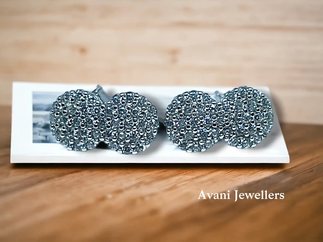 Avani Jewellers Silver Fancy Studs - 2.71