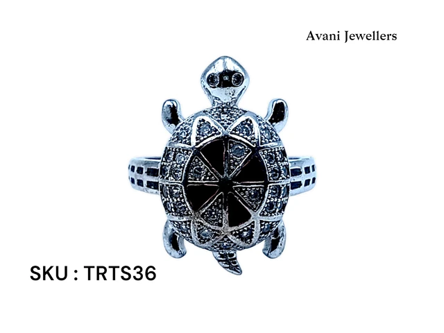 Avani Jewellers Silver Tortoise Fancy Ring - 7.0, 18