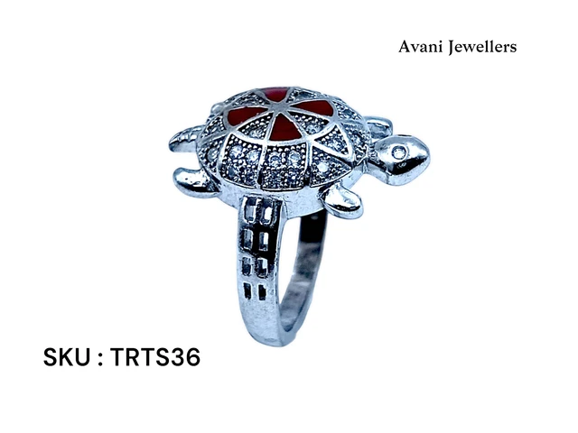 Avani Jewellers Silver Tortoise Fancy Ring - 7.0, 18
