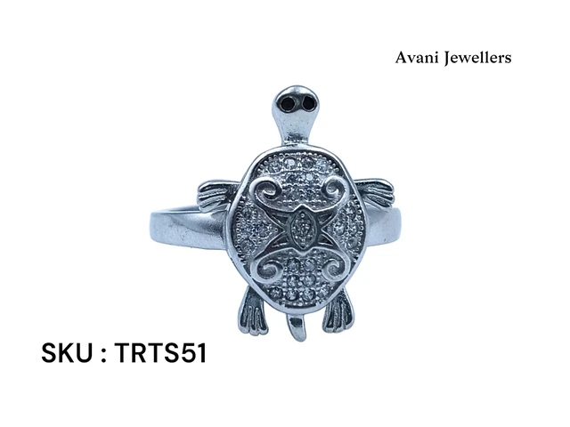 Avani Jewellers Silver Tortoise Fancy Ring - 5.64, 26