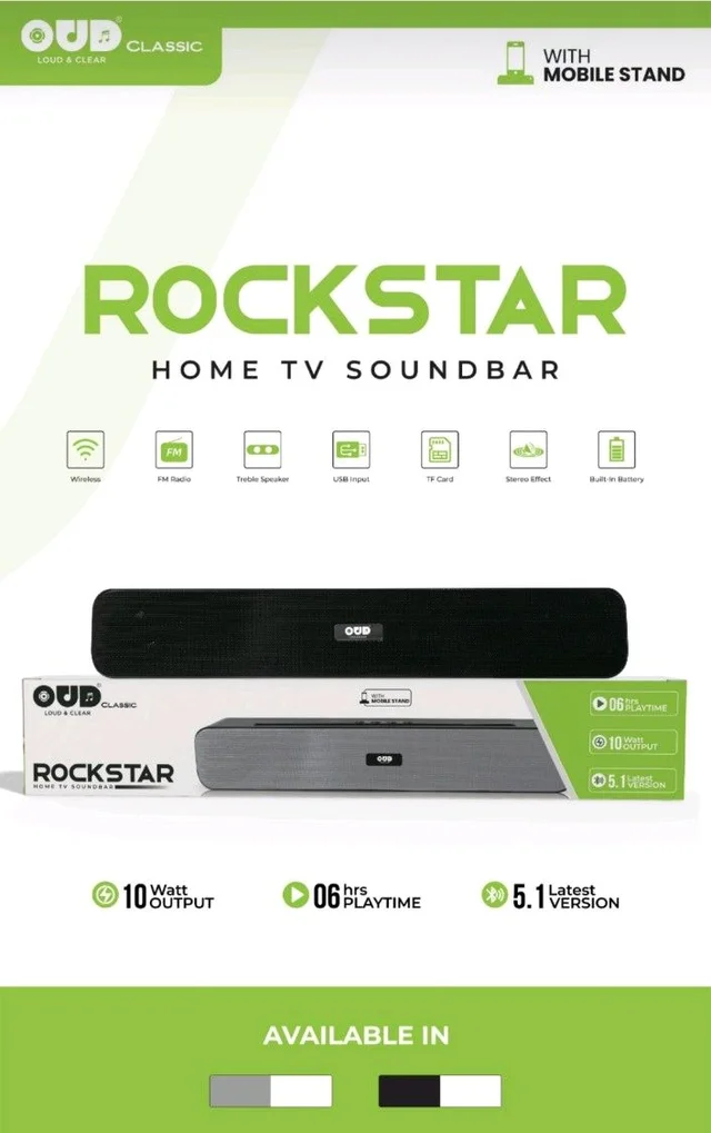 OUD ROCKSTAR SOUNDBAR SPEAKER 🔊