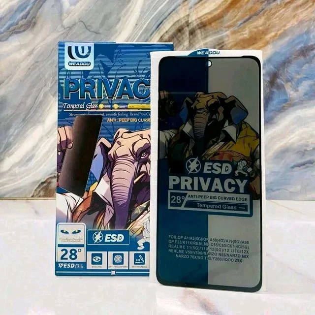 WEADDU Privacy Anti Static Glass Tempered Glass (10 Pcs Box) IPHONE - Ip-13 Pro Max /14 Plus
