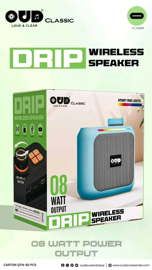 OUD Drip 8Watt Bluetooth Speaker 🔊