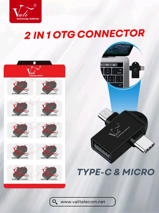 Vali VT-994 2 In 1 OTG Connector Type C & Micro
