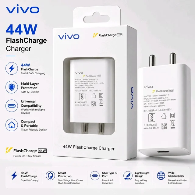 Vivo 44W Flash Charger 💯% Og Quality Limited Stock