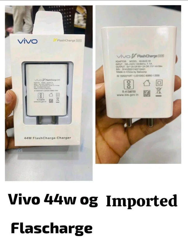 Vivo 44W Flash Charger 💯% Og Quality Limited Stock