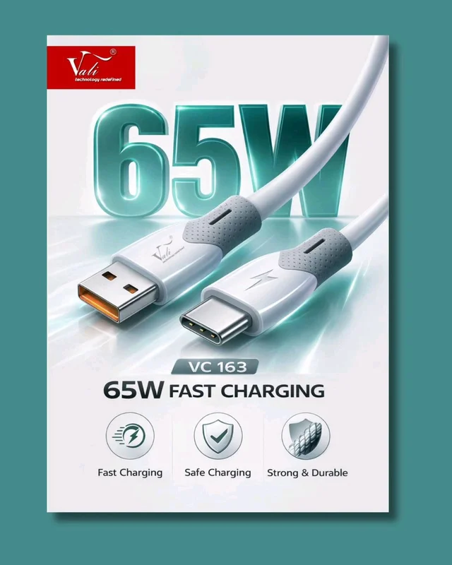 Vali VC-163 65W Fast Charging Cable - iphone