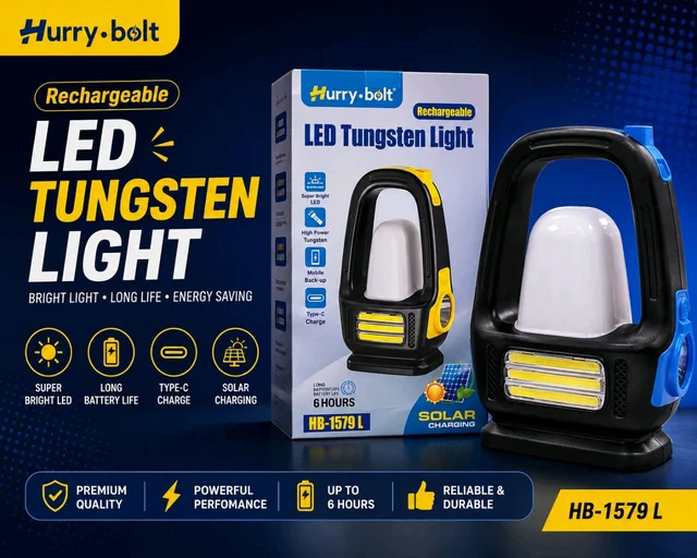 New Hurry-Bolt HP-1579L Rechargeable LED Tungsten Light Amazing Quality