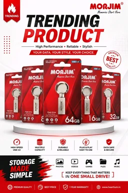 Morjim 3.0 Metal Keychain Pendrive All Supported 2 Year Guarantee - 4Gb