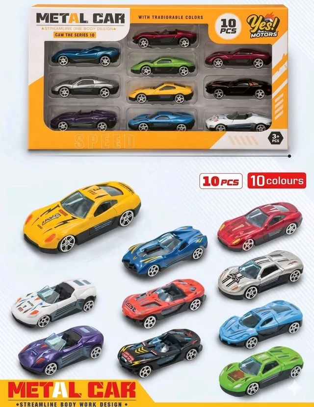 New Metal Car Hot Wheels (Set Of 10) Box Pack