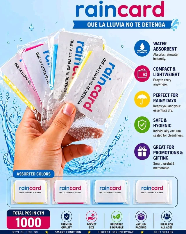 New Pocket Size Rain Card Raincoat Amzing Product