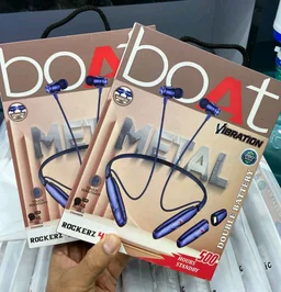 🆕 Boat Rockerz (Double Battery-452) Neckband Double Box Magnetic 🧲 on off+ Voice Changer & Vibration
