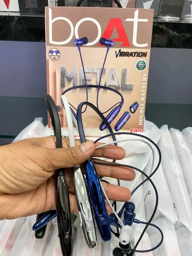 🆕 Boat Rockerz (Double Battery-452) Neckband Double Box Magnetic 🧲 on off+ Voice Changer & Vibration