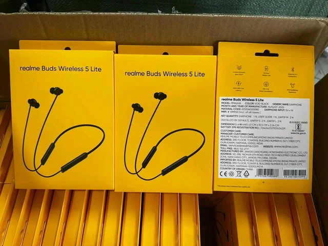 New Realme Buds Wireless 5 Lite 💯% Care Og Neckband (Different-Different Serial Number)