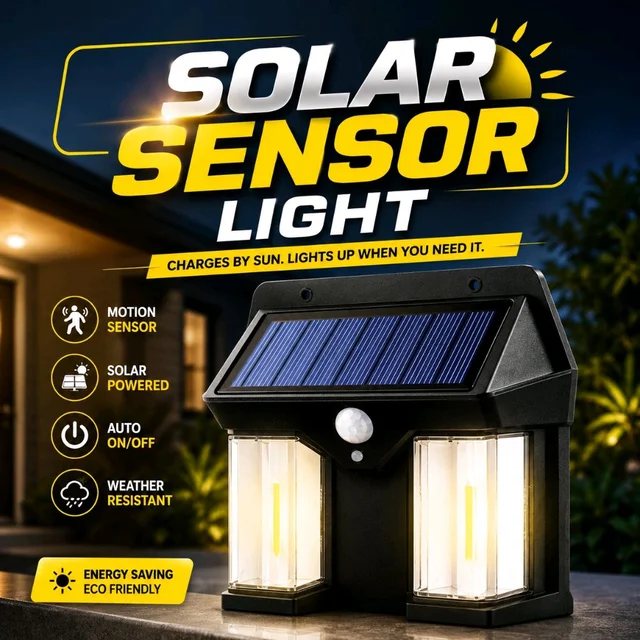 New Solar Sensor Light CL-228 Auto On Off+ Motion Detection+ Waterproof+Solar Charging