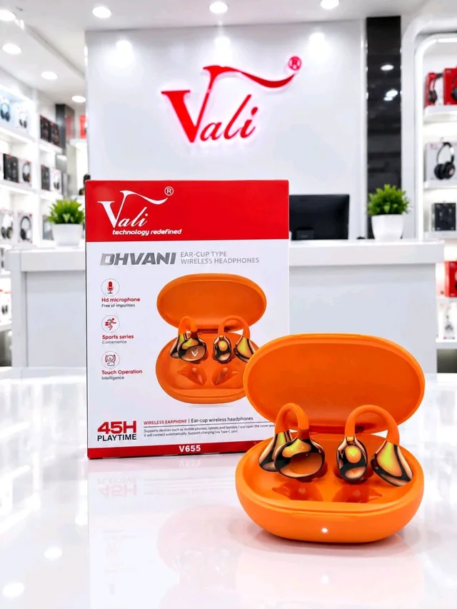 Vali New v655 Dhvani Ear-Cup Type Unique Design Earbuds 45H Playtime (6 Month Warranty)
