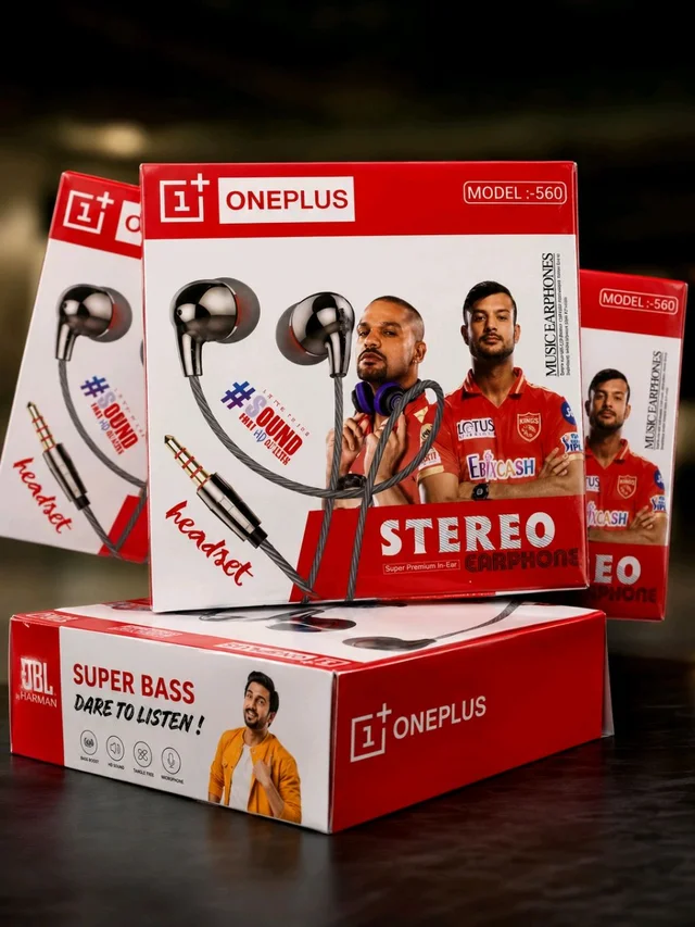 OnePlus HF-560 Box Packing Stereo Sound Quality Earphone