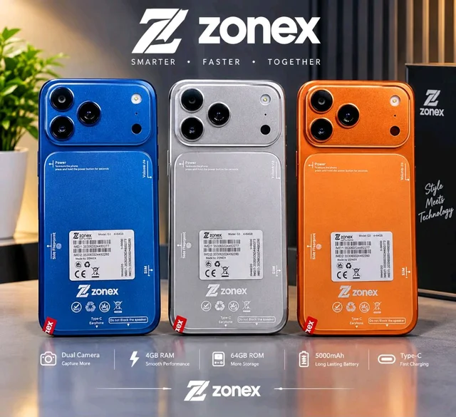 ZONEX (Pro Max) 6.67HD Display, 4Gb Ram 64GB Rom 4g/5g Suppored, 4500mAh battery 🔋 Side Camera Key