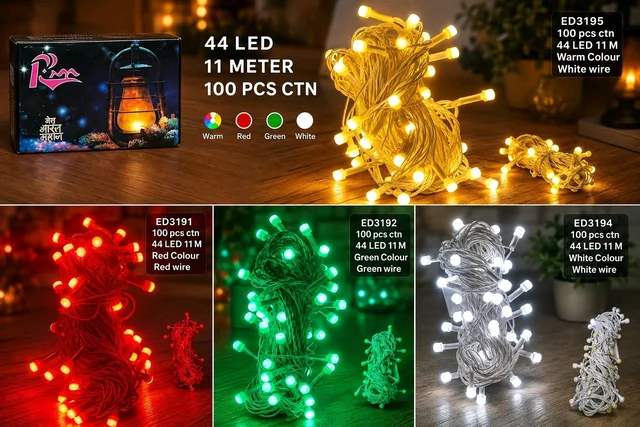 New ED-3191 44 LED 11MTR 4 Lighting Different Different Decorative Light Indoor & Outdoor