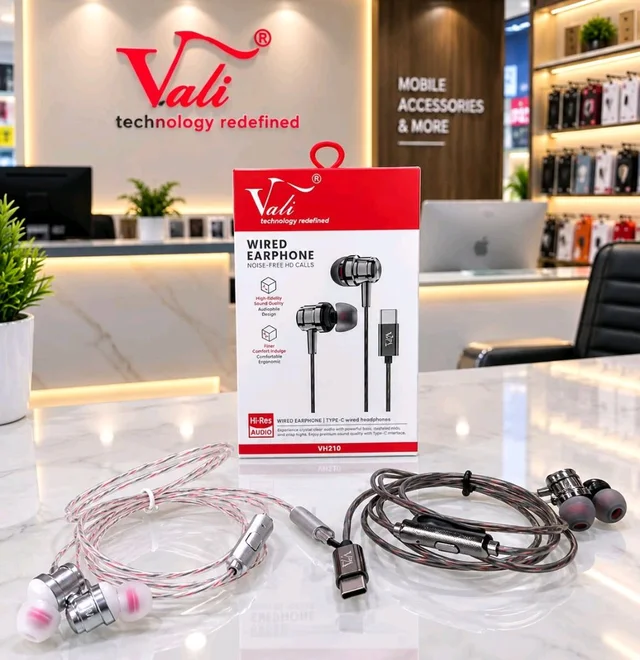 Vali New VH-210 Type-C Stereo Sound Clear Audio Sound Quality Bass Earphone