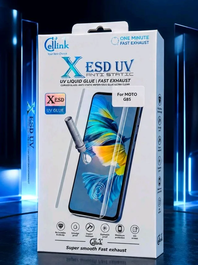 New Cellink X-ESD MOTOROLA & POVA UV GLASS Imported OG Quality - MOTO EDGE 50 FUSION