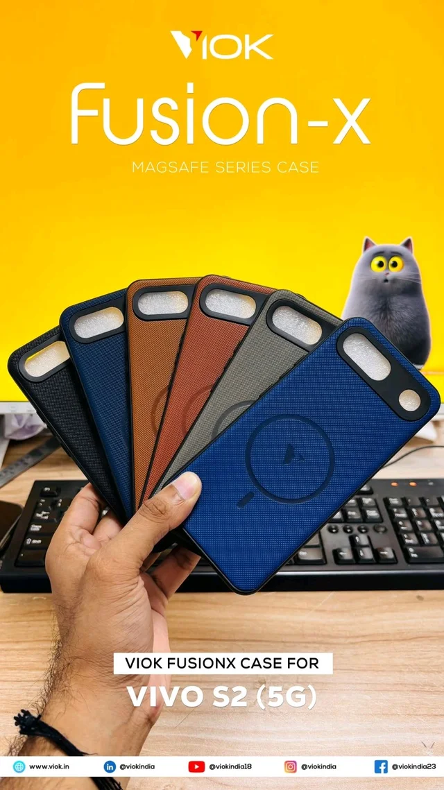 Viok Vivo leather Fusion-X Magsafe Series Case Imported Product 🥳 - Vivo Y03/Y02T