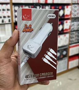 Vali CC-03 5in1 Car Charger 3.4Amp With All Cable
