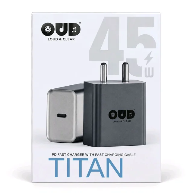 OUD New TITAN 45W Type-c To Iphone Fast Charger with Fast Charging Cable ⚡