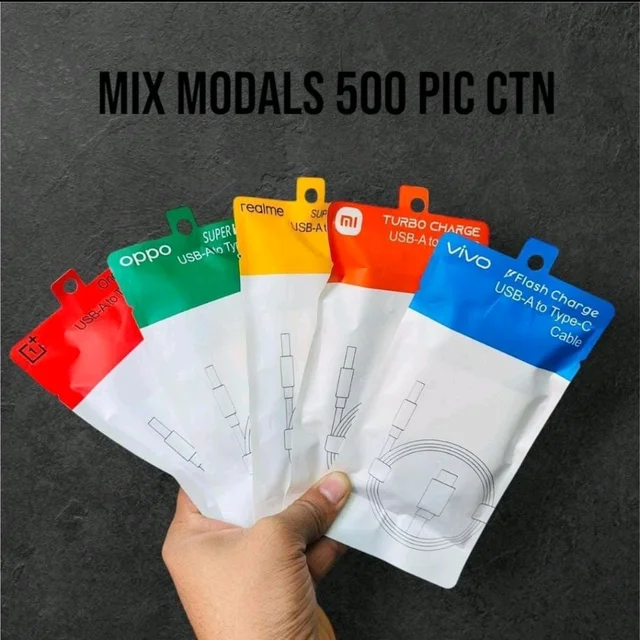 Usb A To Type-C Mix 5 Modal 💯% Og Pouch Packing Cable Turbo Fast Charging (CHAINA OG IMPORTED CABLE) - OPPO