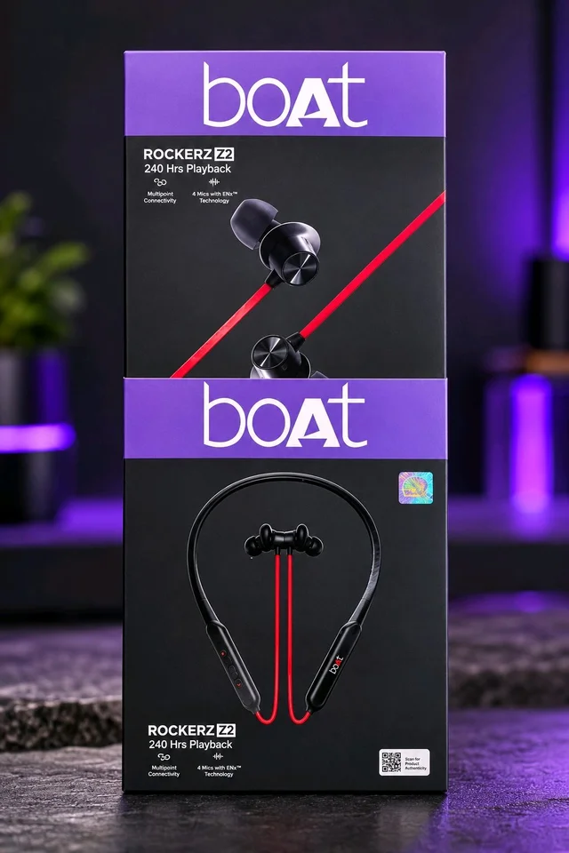 New Rockerz Z2 Wireless Bluetooth Neckband Double Box Packing Heavy Quality