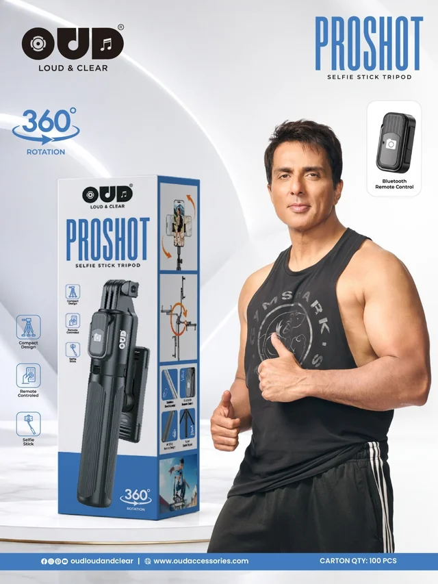 OUD PROSHOT 360 DEGREE SELFIE STICK WITH TRIPOD
