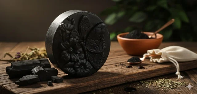 KALYANKARI Handmade Activated Charcoal Glow Soap – Deep Detox & Skin Brightening (125g)