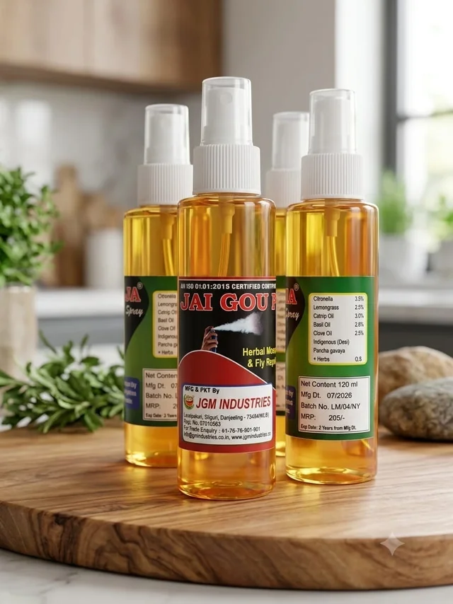 Herbal Mosquito & Fly Repellent Spray – For Home, Office & Indoor Use | 120 ml