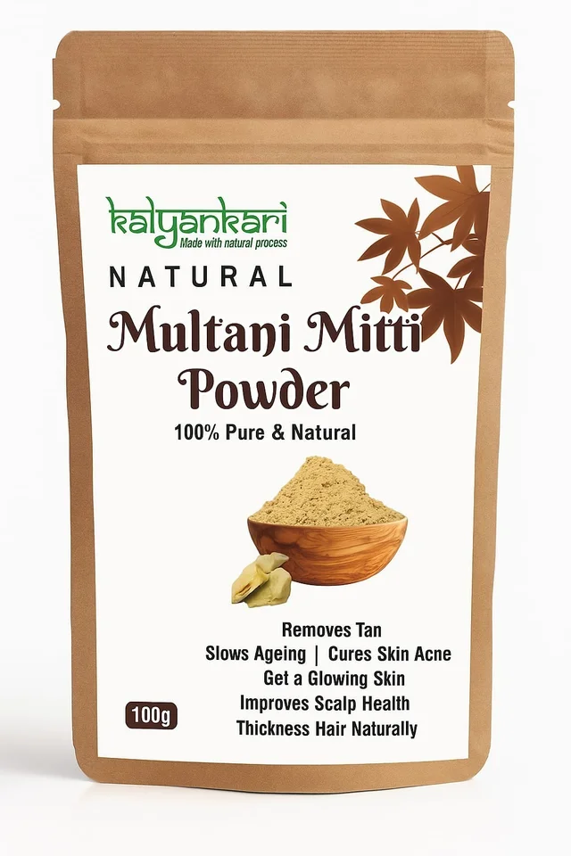 Kalyankari Pure Multani Mitti Powder 200grm | Natural Face Pack for Pimples, Tan Removal & Glowing Skin
