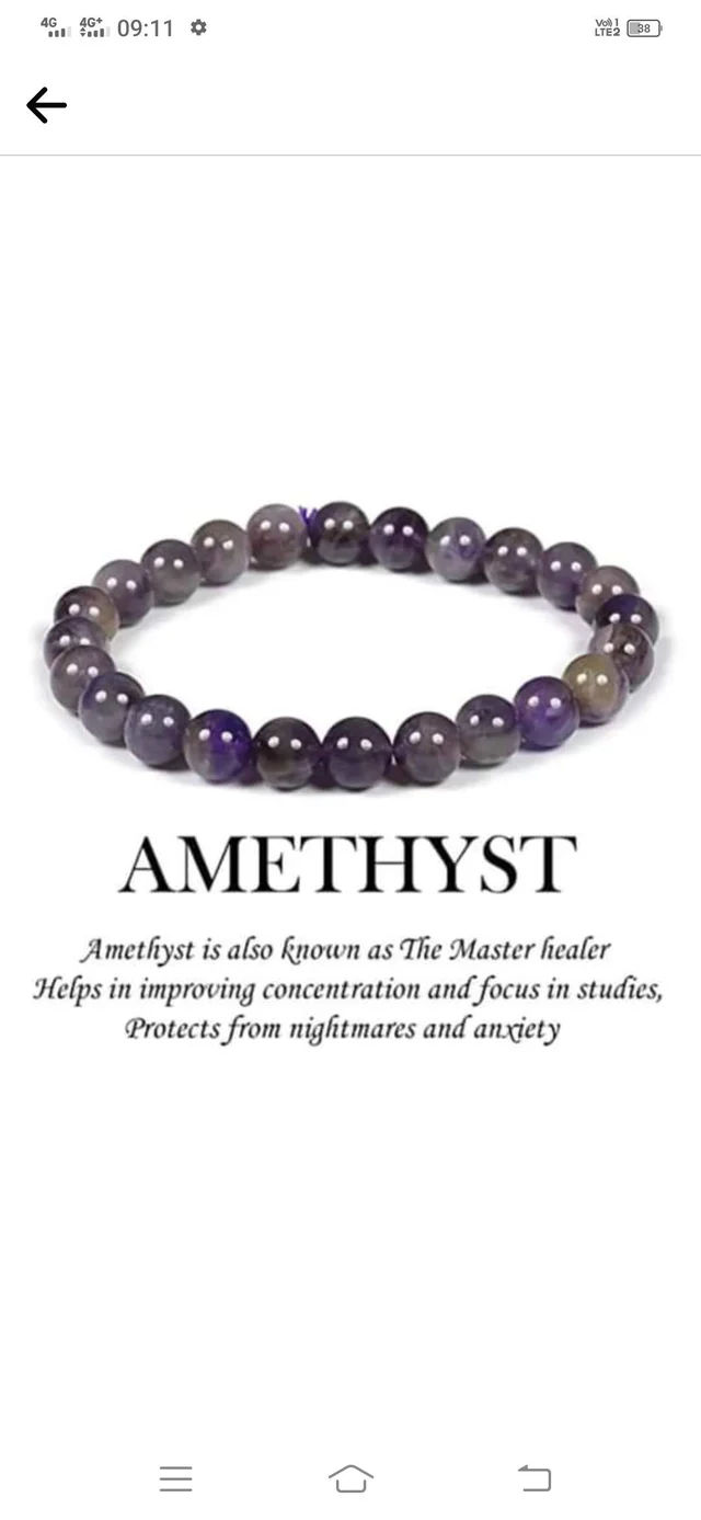 Astro Planet Ametyst Breslet - Fuchsia Blue