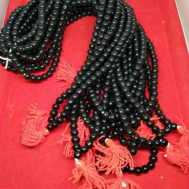 Astro Planet Black Agate Mala - Black