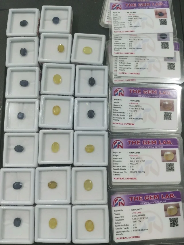 Astro Planet Lab Tested Neelam Pukhraj - Yellow, Mix