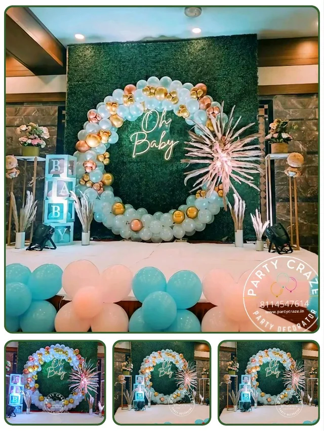 Decoration Items Balloons For Baby Shower Decorations Baby Shower Decoration Items- 48pcs Baby Shower Balloons Decoration Kit  Baby Shower Props For Decorations Naming Ceremony Decoration Kit Mom To 