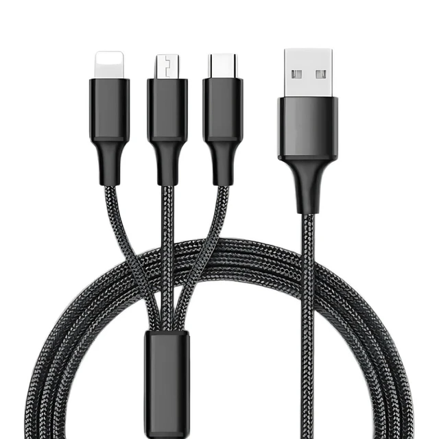 YOROTO USB data cable 3 in 1 data cable iPhone,v8, type C Data cable DT-901