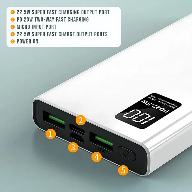 YOROTO Power Bank 10000mah Pb-166 SOROO - white