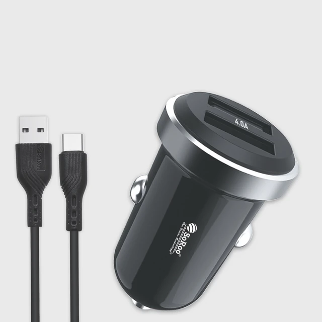 YOROTO Soroo Car Charger Miniature (White, With USB Cable) Series - C13 TC