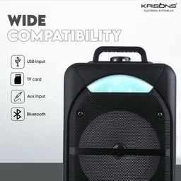 KRISONS Krisons Beatz with FM,USB,Aux and Bluettot with Free Wired Mic 30W Bluetooth Trolley Speaker