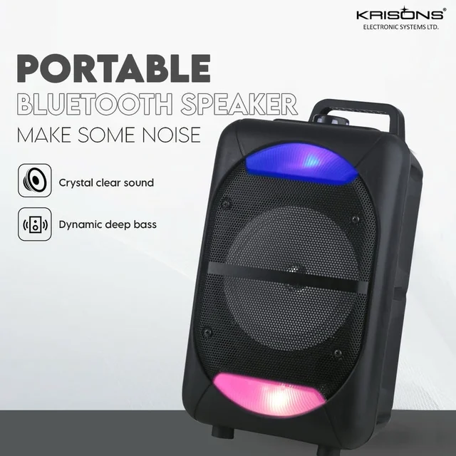 KRISONS Krisons Beatz with FM,USB,Aux and Bluettot with Free Wired Mic 30W Bluetooth Trolley Speaker