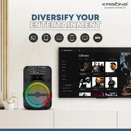 KRISONS Krisons MoonStar 30W Bluetooth Gaming Speaker with Wireless Mic & LED Display