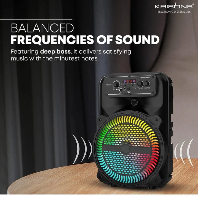 KRISONS Krisons MoonStar 30W Bluetooth Gaming Speaker with Wireless Mic & LED Display