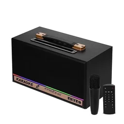 KRISONS Retro 60W Bluetooth Party Speaker with Wireless Karaoke Mic & 6-Hour Battery
