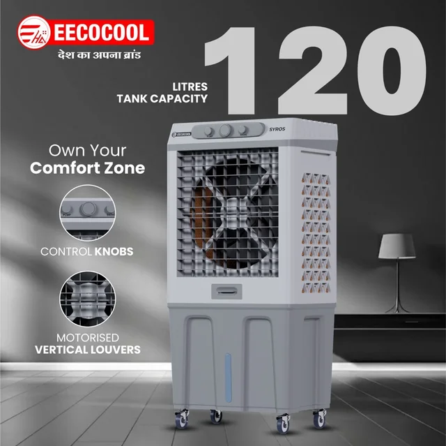 EECOCOOL Syros 120 L Desert Air Cooler ( Grey)