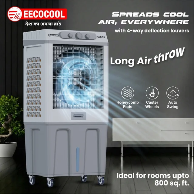 EECOCOOL Syros 120 L Desert Air Cooler ( Grey)