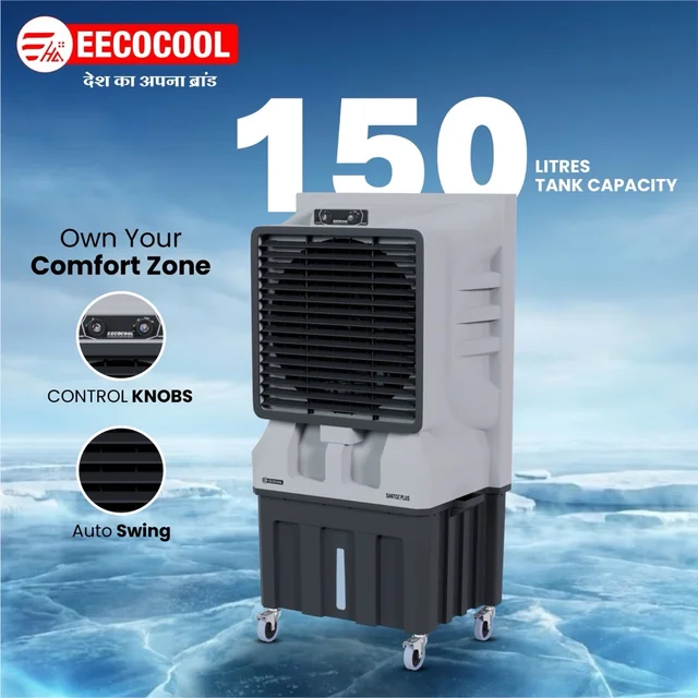 EECOCOOL Santoz Plus 150 L Desert Air Cooler ( Grey)